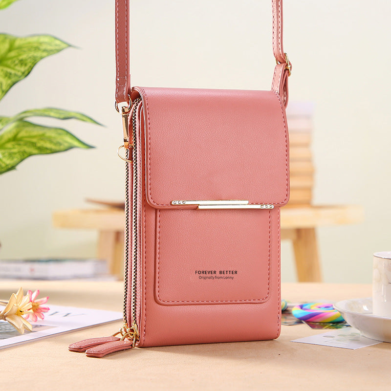 Anti-theft PU Leather Women Shoulder Mini Bag With Many Compartments