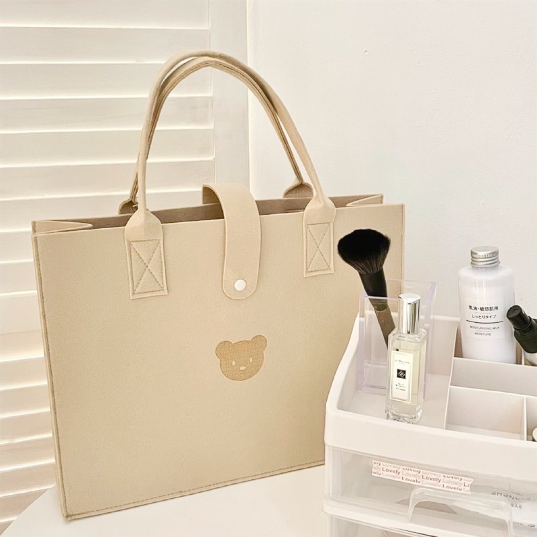 Korean Little Bear Tote Bags | Suitable for school, travel, work