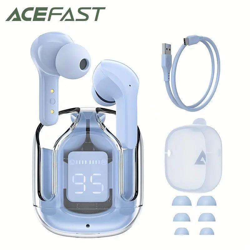 New Version Digital Transparent Wireless Headphones 5.3 Macaron In-ear Technology