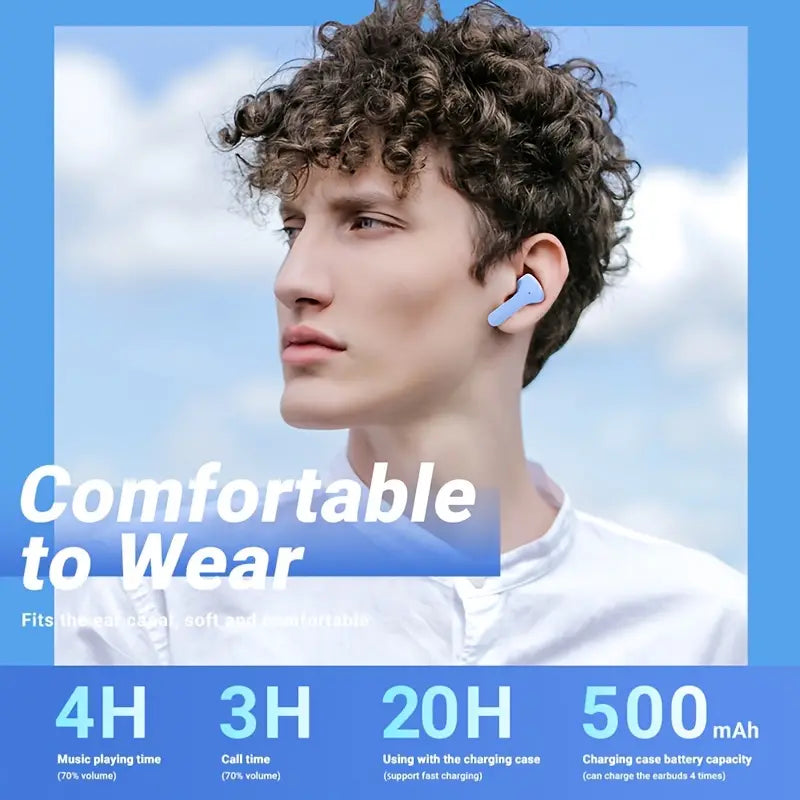 New Version Digital Transparent Wireless Headphones 5.3 Macaron In-ear Technology