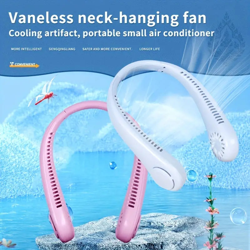 Wingless Mini Recharge Neck Fan l Your savior in hot weather, outdoor activities