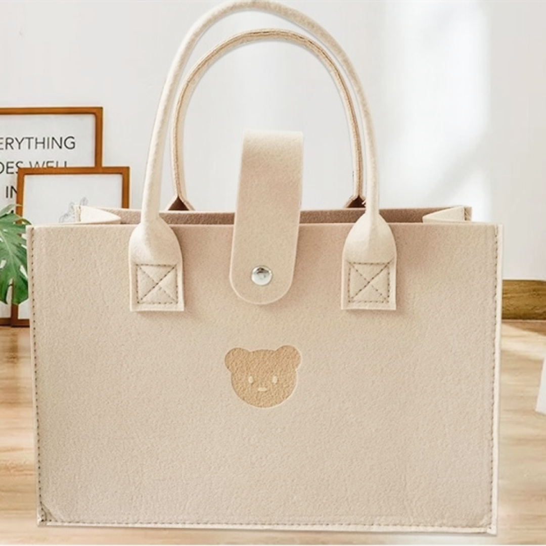 Korean Little Bear Tote Bags | Suitable for school, travel, work