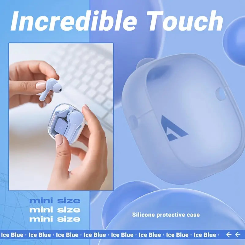 New Version Digital Transparent Wireless Headphones 5.3 Macaron In-ear Technology