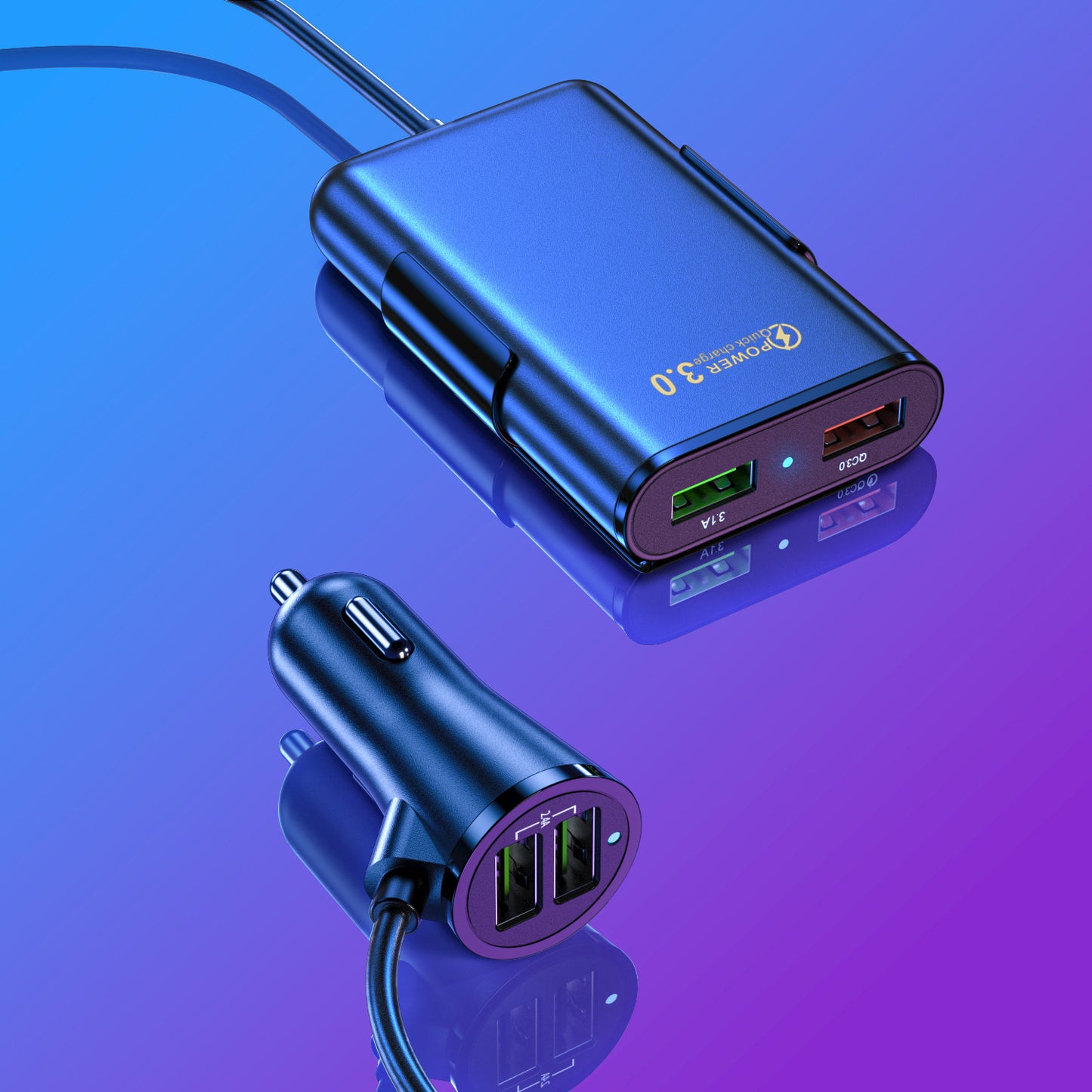 Copy of Power Bank With 4 Charging Cords Suitable For All Phones