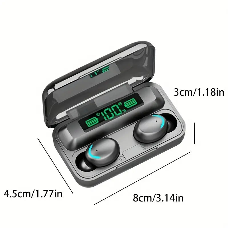 Wireless F9-5 Earphone Wireless 5.3 Built-in HD Mic With Charging Case