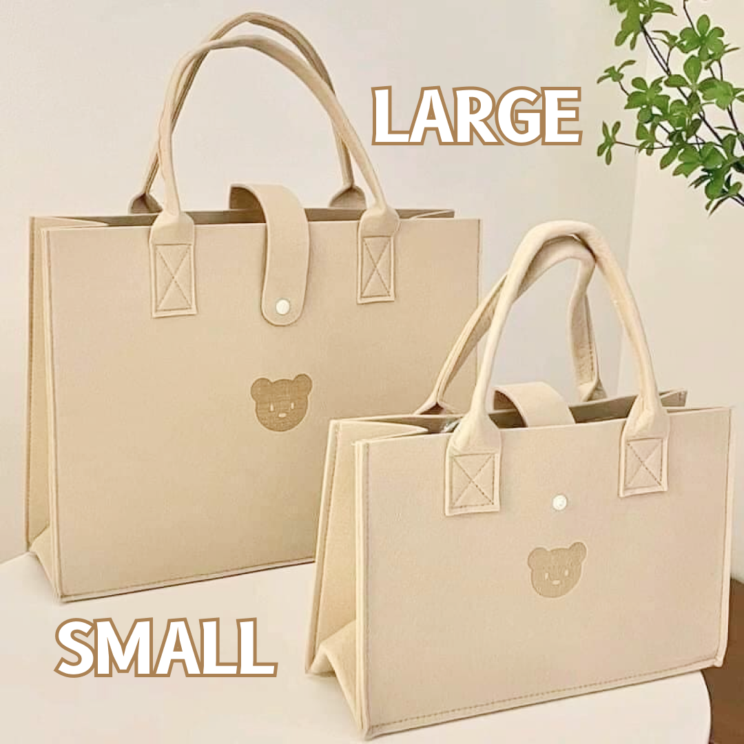 Korean Little Bear Tote Bags | Suitable for school, travel, work