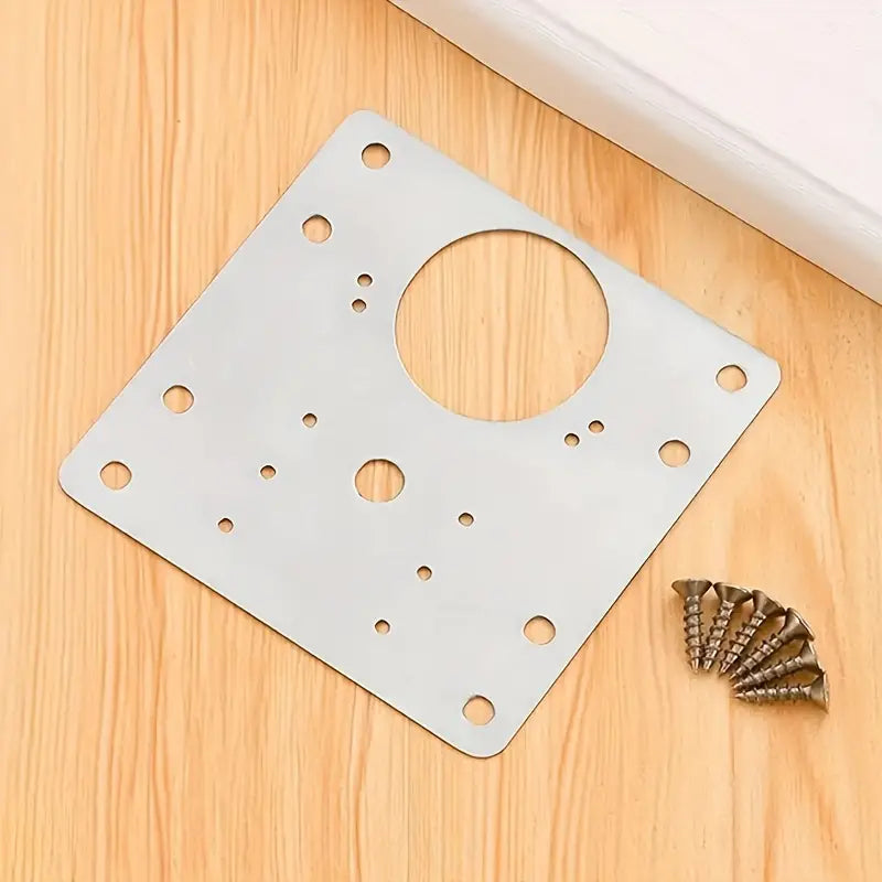 Stainless steel wooden cabinet hinge repair plate