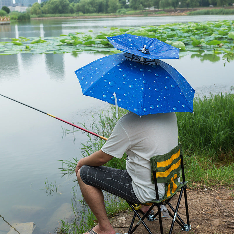 Foldable 2 Layer Umbrella Hat l It's sunny and cool, it's not wet in the rain