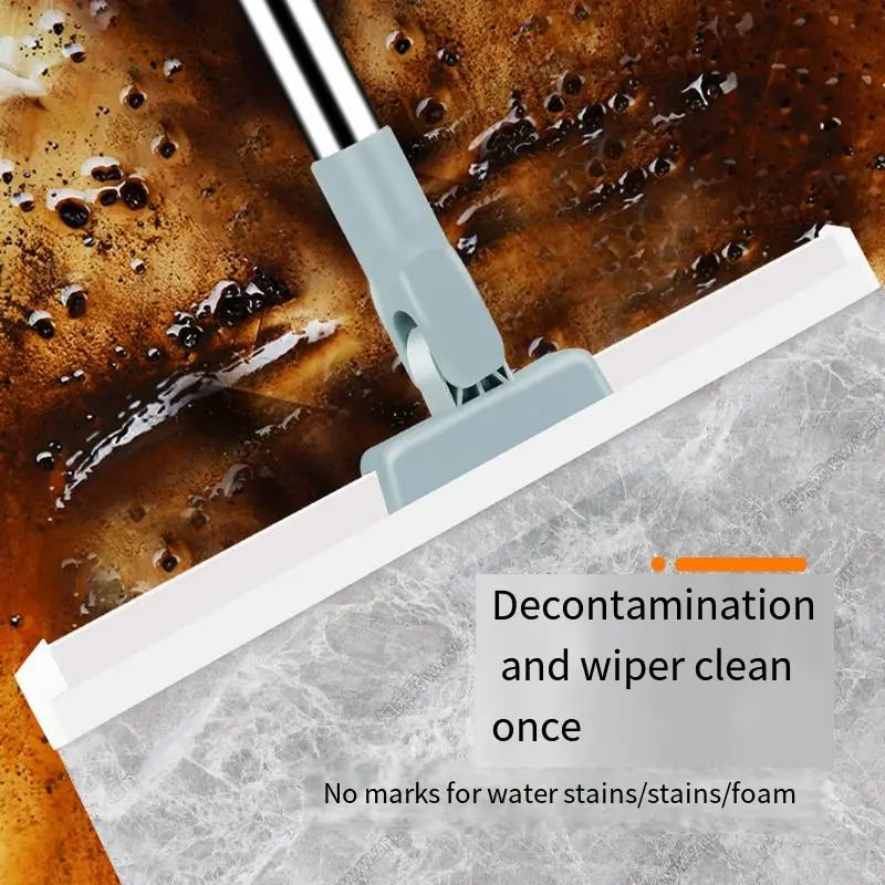 The Broom Sweeps The Bathroom Floor Wiper