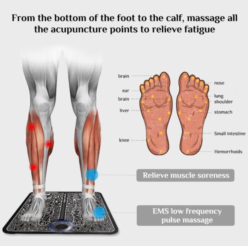EMS FOOT MASSAGER MAT l Improve health pain relief | Relieve pressure on legs