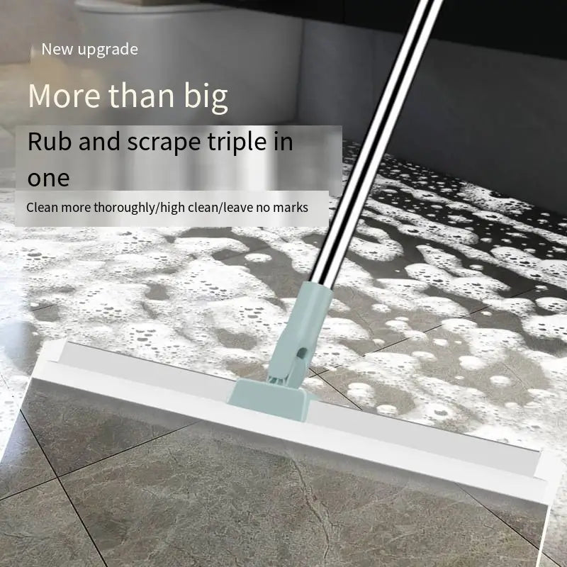 The Broom Sweeps The Bathroom Floor Wiper