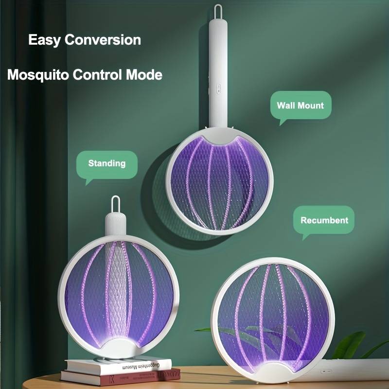 Smart LED Automatic Mosquito Racket, Electric Foldable LED Mosquito Catching Design