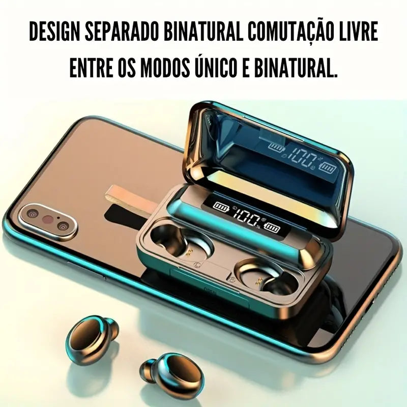 Wireless F9-5 Earphone Wireless 5.3 Built-in HD Mic With Charging Case