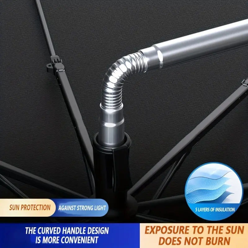Car Front Windshield Sun Shade Umbrella, Foldable Titanium Silver Car Sun Shade For Most Vehicles, Keep Vehicle Cool Damage Free