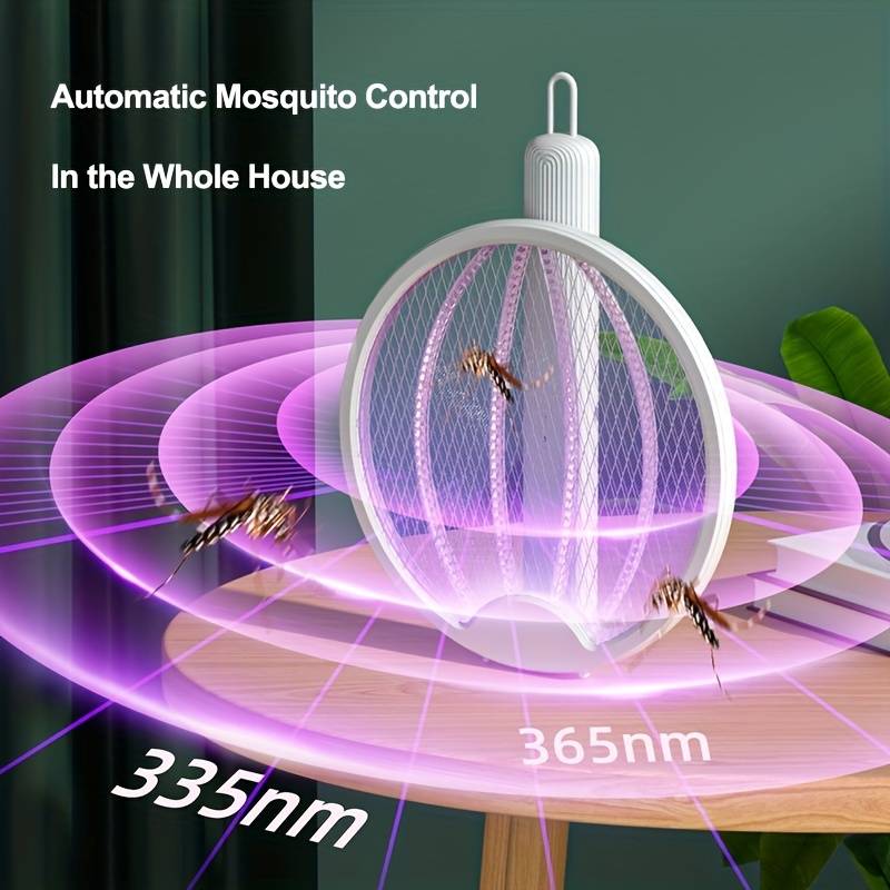 Smart LED Automatic Mosquito Racket, Electric Foldable LED Mosquito Catching Design