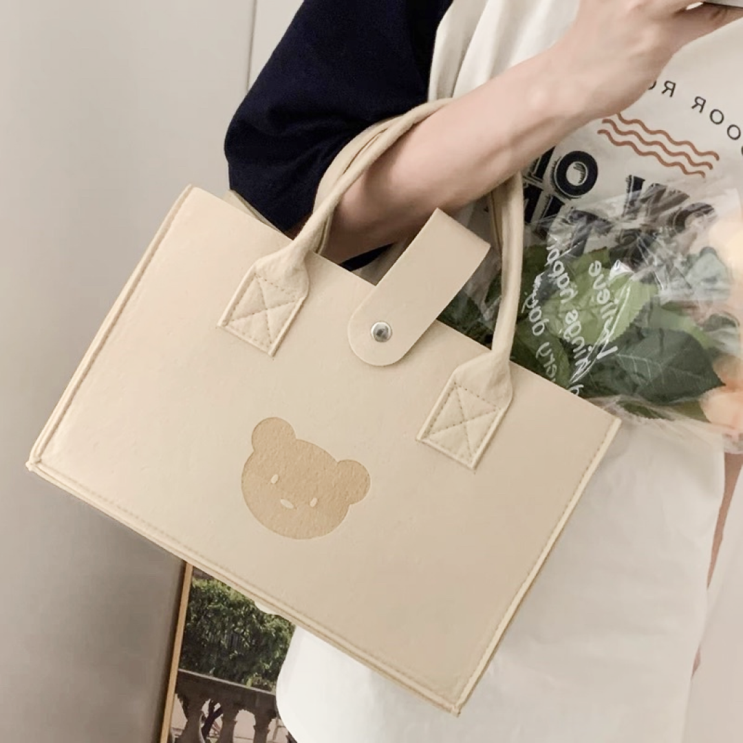 Korean Little Bear Tote Bags | Suitable for school, travel, work