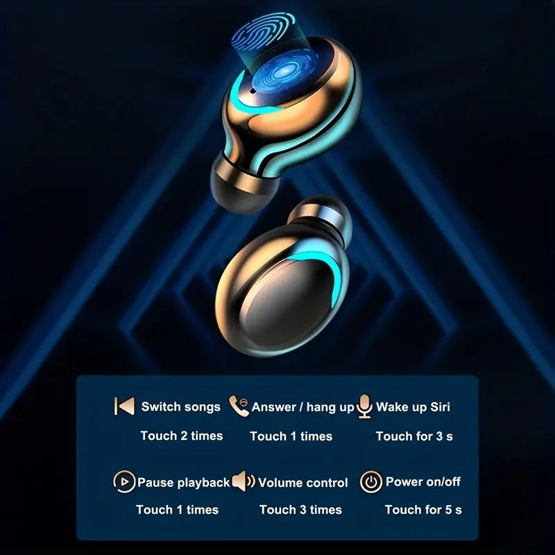 Wireless F9-5 Earphone Wireless 5.3 Built-in HD Mic With Charging Case