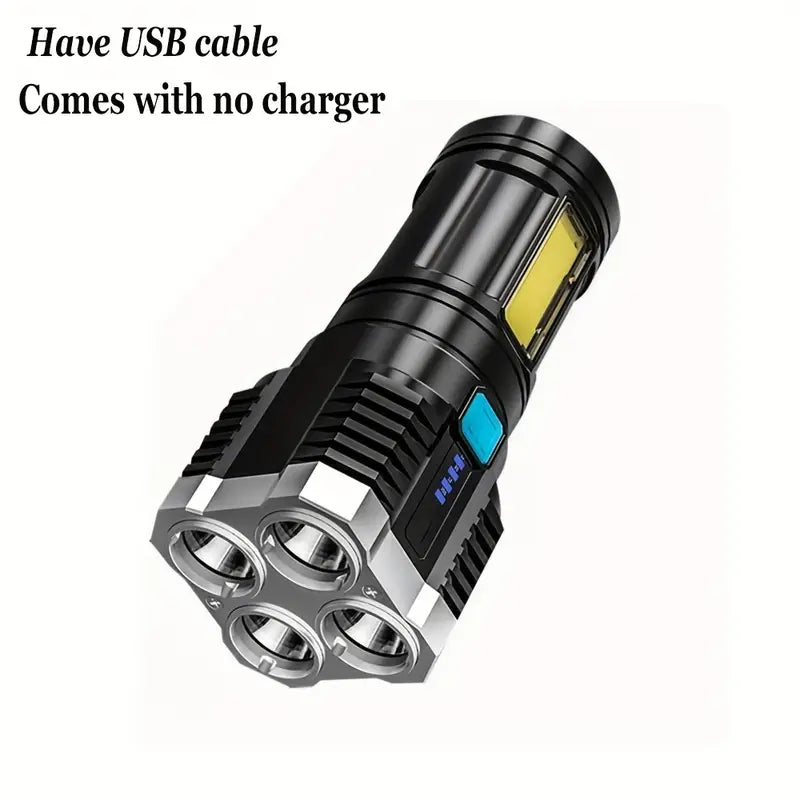Portable 4 LED flashlight for outdoor emergency use