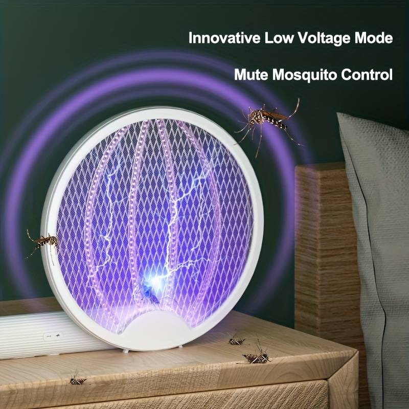 Smart LED Automatic Mosquito Racket, Electric Foldable LED Mosquito Catching Design