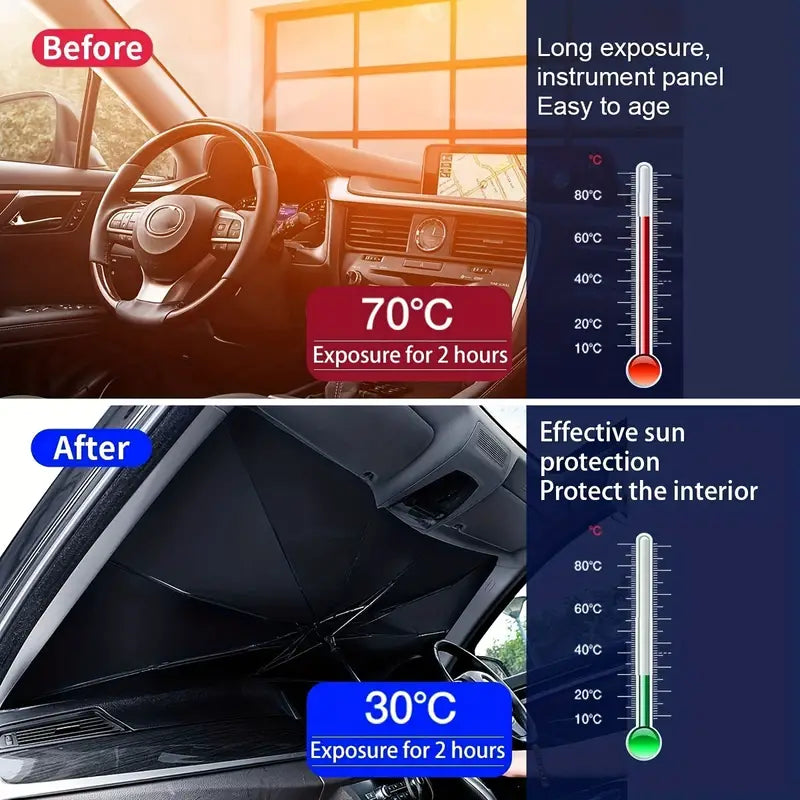 Car Front Windshield Sun Shade Umbrella