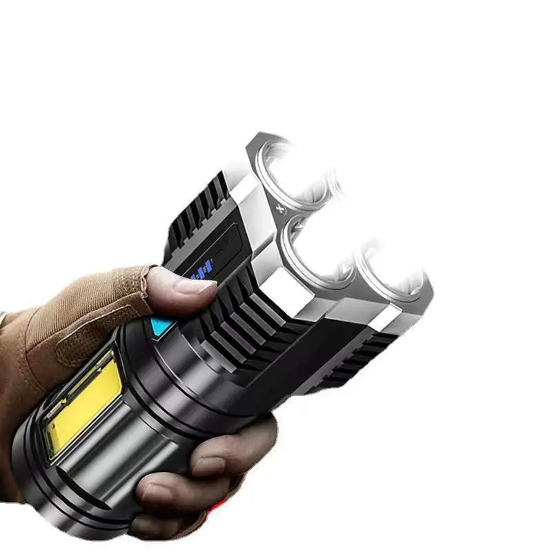 Portable 4 LED flashlight for outdoor emergency use