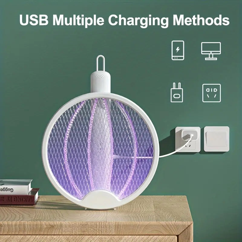 Smart LED Automatic Mosquito Racket, Electric Foldable LED Mosquito Catching Design