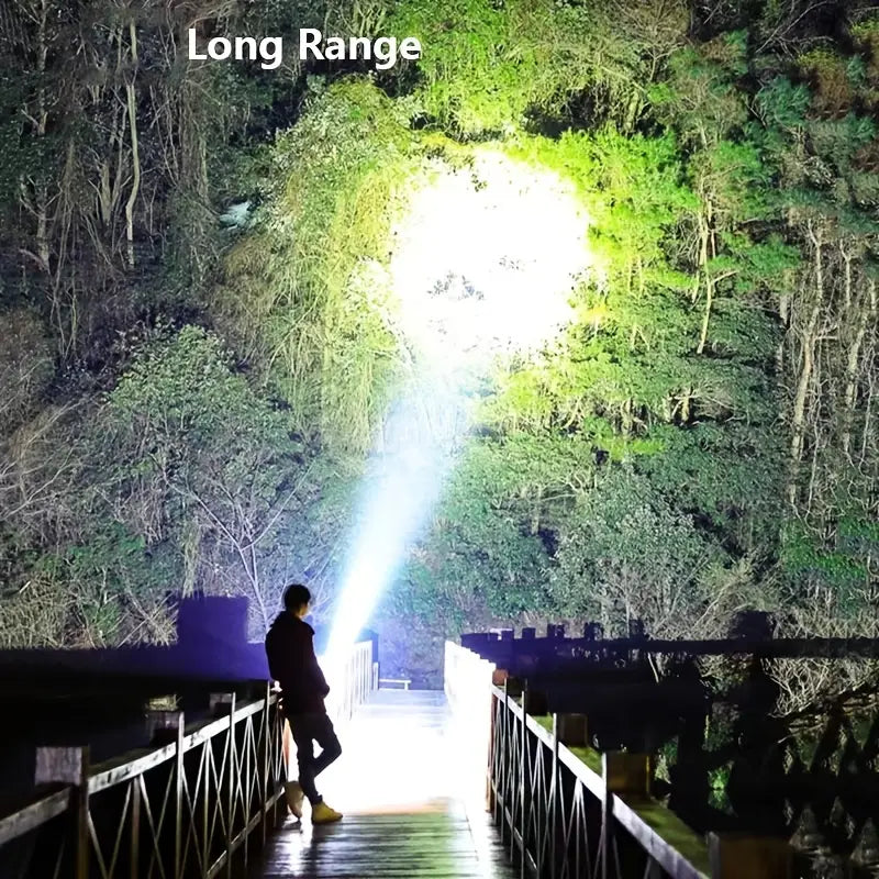 Portable 4 LED flashlight for outdoor emergency use