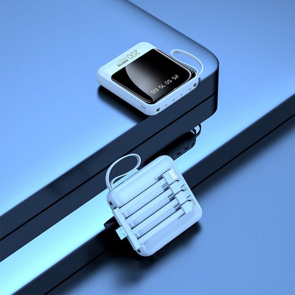 Power Bank With 4 Charging Cords Suitable For All Phones