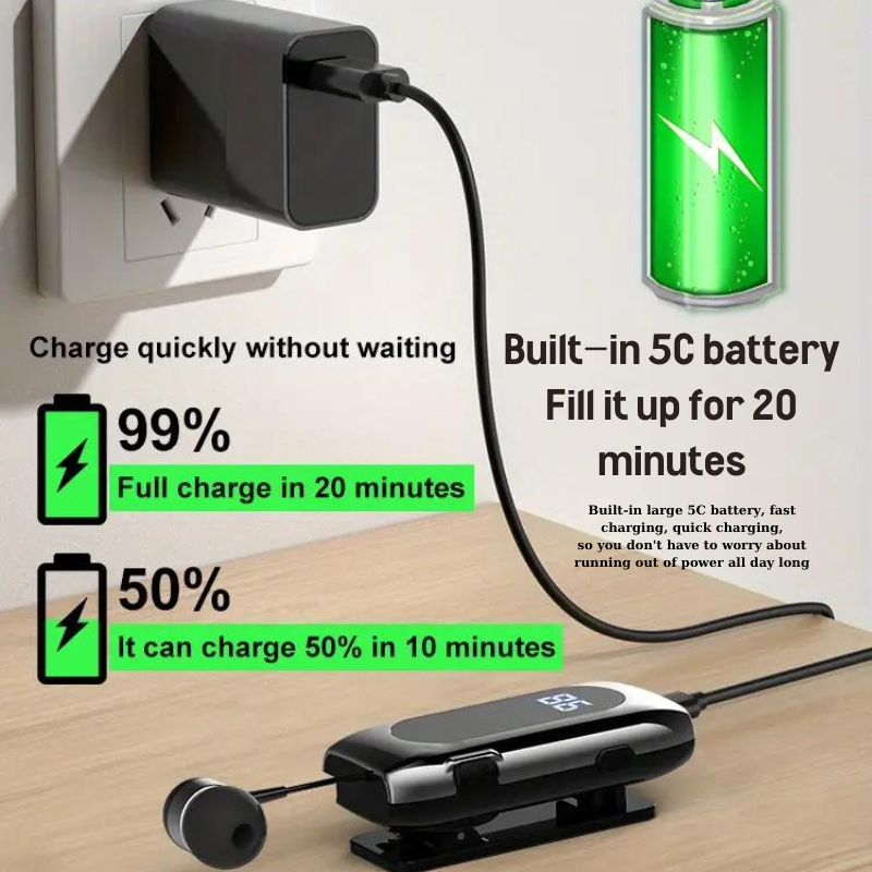 Clothespin bluetooth headset l Suitable for all activities, not afraid to drop the headset