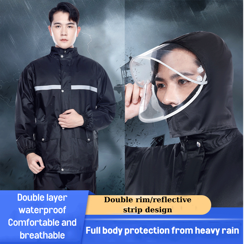 Raincoat Set with Hood and Windshield