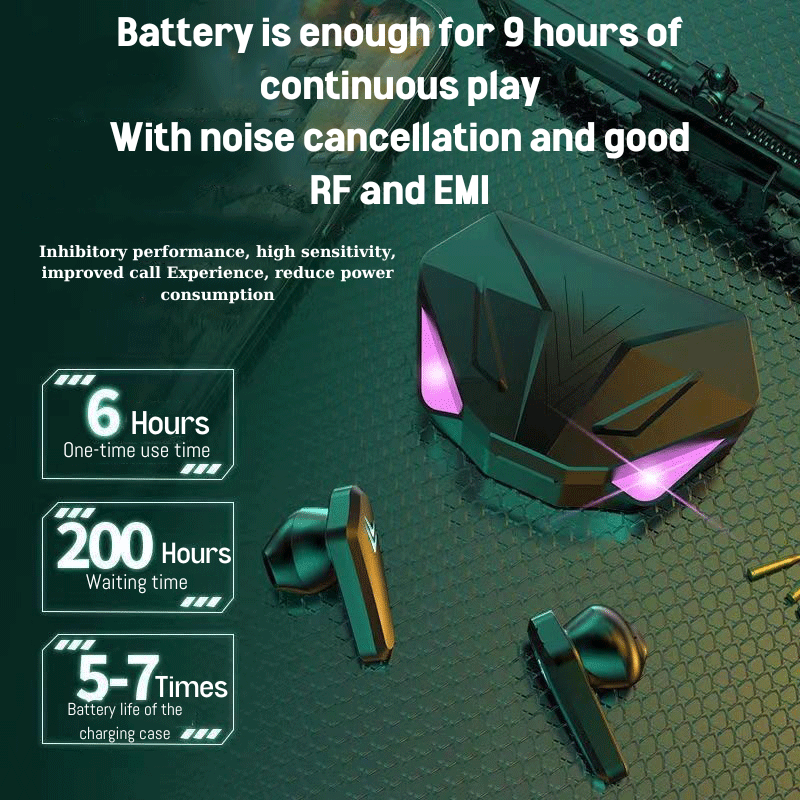 Crystal clear sound gaming wireless headset 5.4