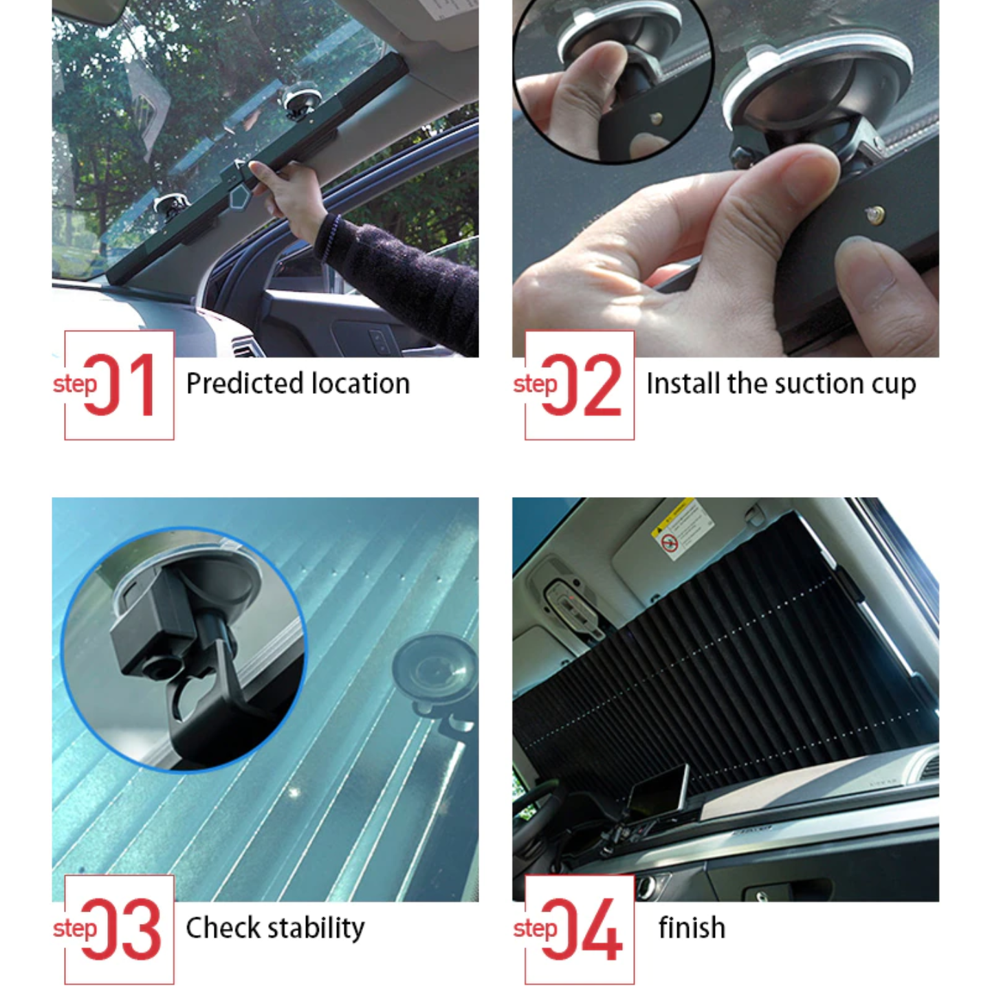 Car Windshield Retractable Sunshade For Car Window Heat Protection Insulation Curtain For Car Front Shading
