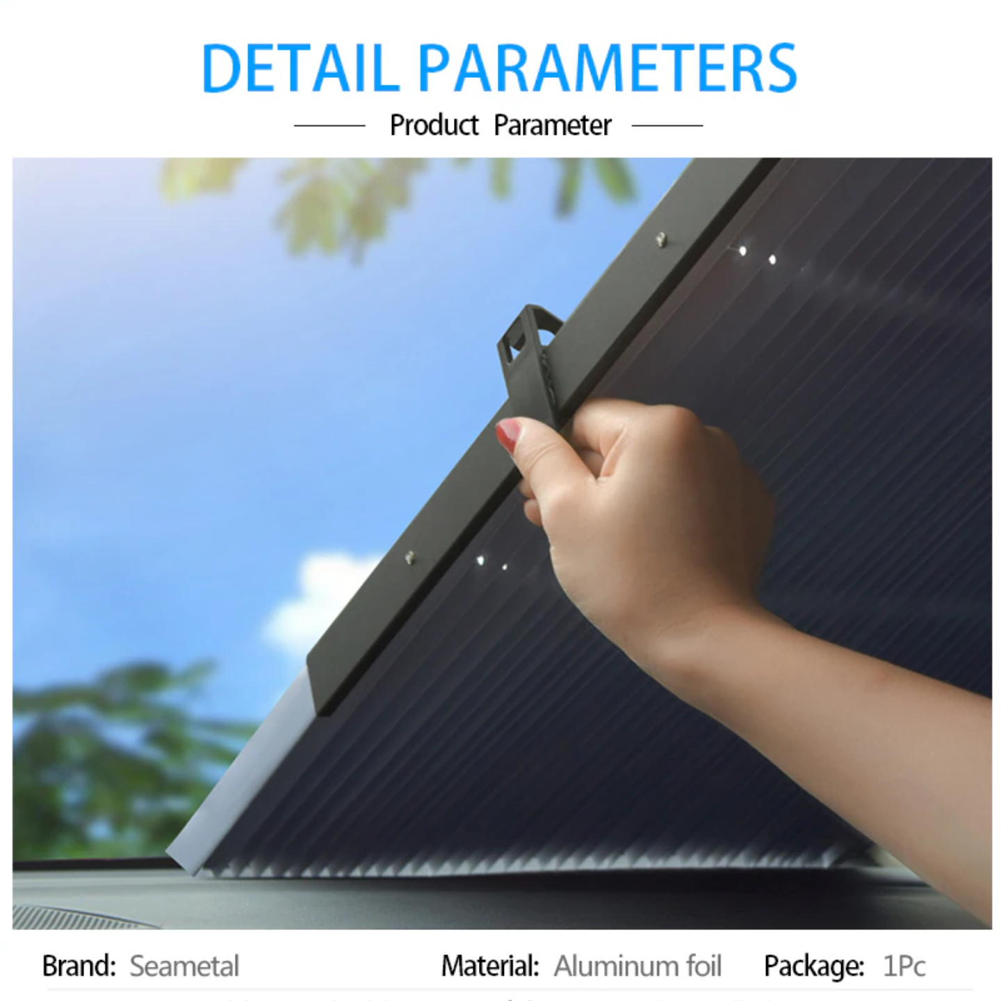 Car Windshield Retractable Sunshade For Car Window Heat Protection Insulation Curtain For Car Front Shading