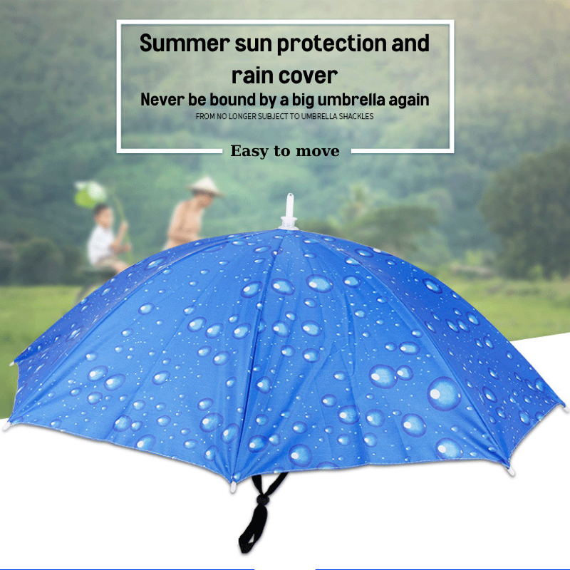 Foldable 2 Layer Umbrella Hat l It's sunny and cool, it's not wet in the rain
