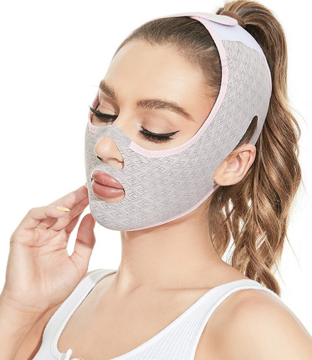 Reusable V Line Mask Facial Slimming Strap, Face Lifting Belt, Double Chin Reducer