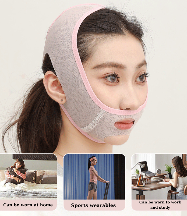Reusable V Line Mask Facial Slimming Strap, Face Lifting Belt, Double –  Tupper House