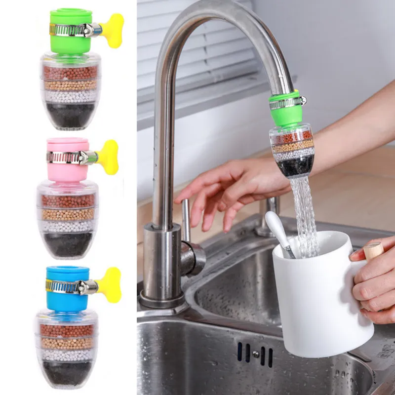6 Layers Water Filter for Home Water Purifier Filter Activated Carbon Filtration Tap Water Mini Faucet Filter Kitchen Accessory