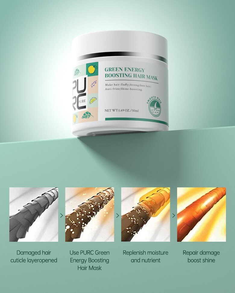 PURC Green Energy Boosting Hair Mask Compressor