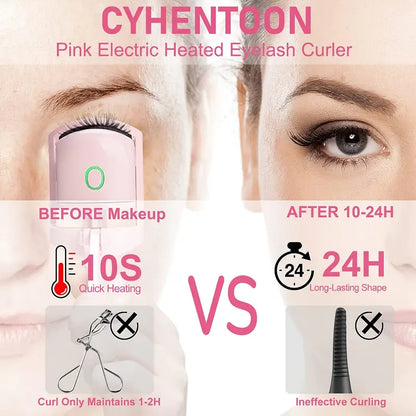 Rechargeable Electric Eyelash Curler: Quickly Create Natural, Long-Lasting Curls with 2 Temperature Modes!