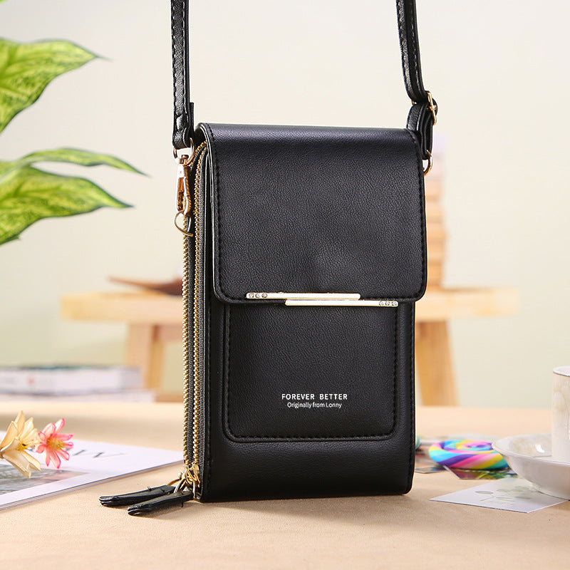 Anti-theft PU Leather Women Shoulder Mini Bag With Many Compartments