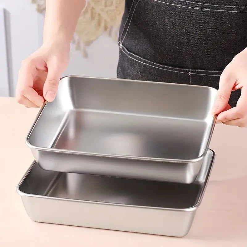 Stainless Steel Square Food Tray In Japanese Style