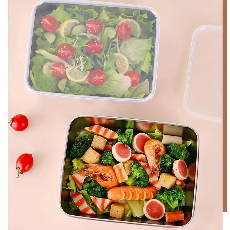 Stainless Steel Square Food Tray In Japanese Style