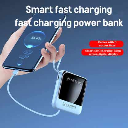Power Bank With 4 Charging Cords Suitable For All Phones