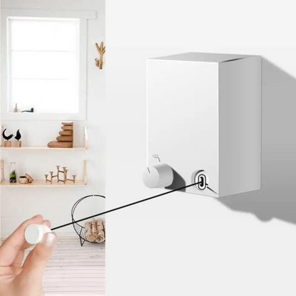 Punch-Free Retractable Clothesline Wall Hanging Clothes Indoor Steel Wire Invisible Hanger