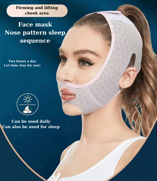Reusable V Line Mask Facial Slimming Strap, Face Lifting Belt, Double Chin Reducer