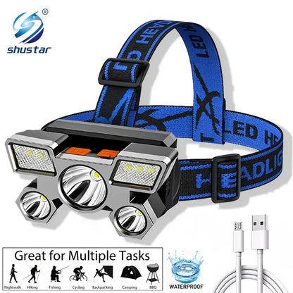 Multi-mode 5 LED headlight l Brighten Up Your Outdoor Adventures!