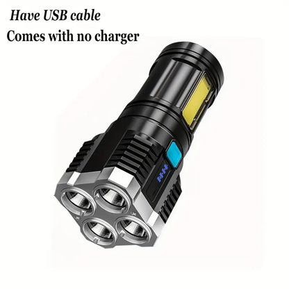 Portable 4 LED flashlight for outdoor emergency use